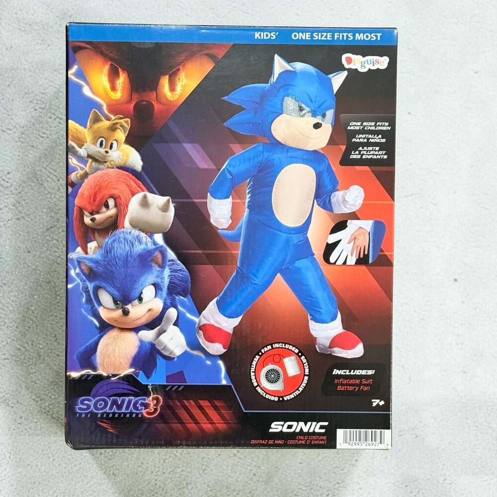 Disguise Sonic 3 The Hedgehog Kids Inflatable Costume One Size Fits Most